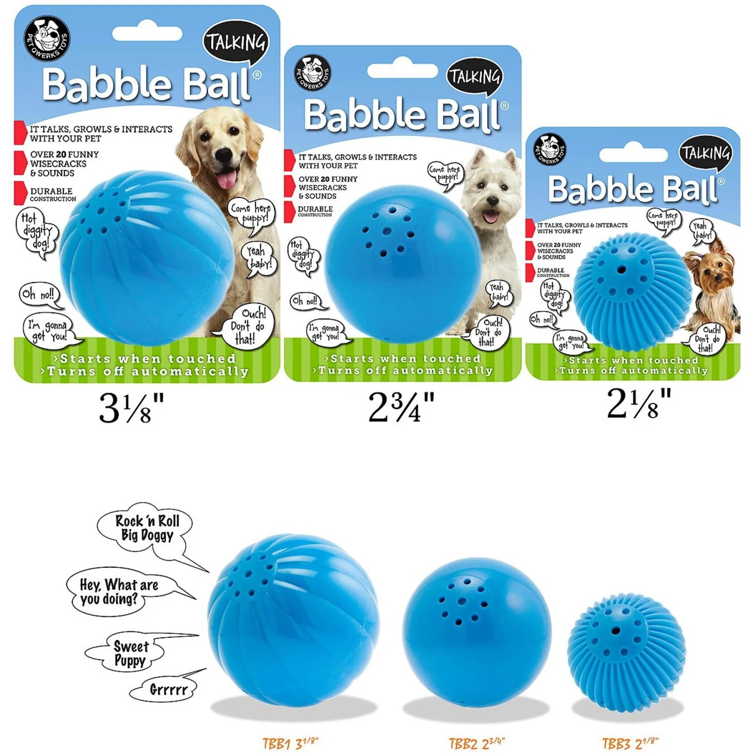 Pet Qwerks Talking Babble Ball Dog Toy 4 Pet Qwerks Talking Babble Ball Dog Toy - Image 2