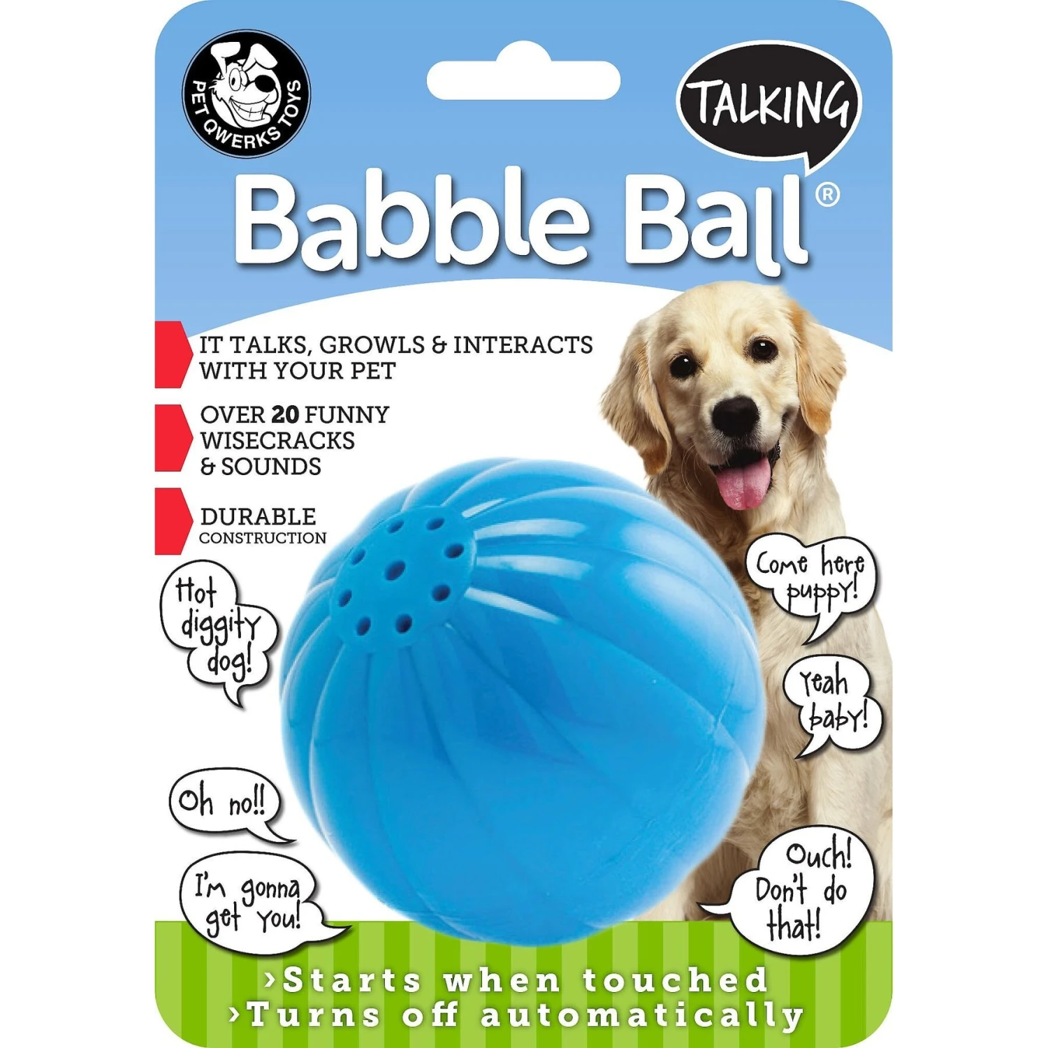 Pet Qwerks Talking Babble Ball Dog Toy 6 Pet Qwerks Talking Babble Ball Dog Toy - Image 4