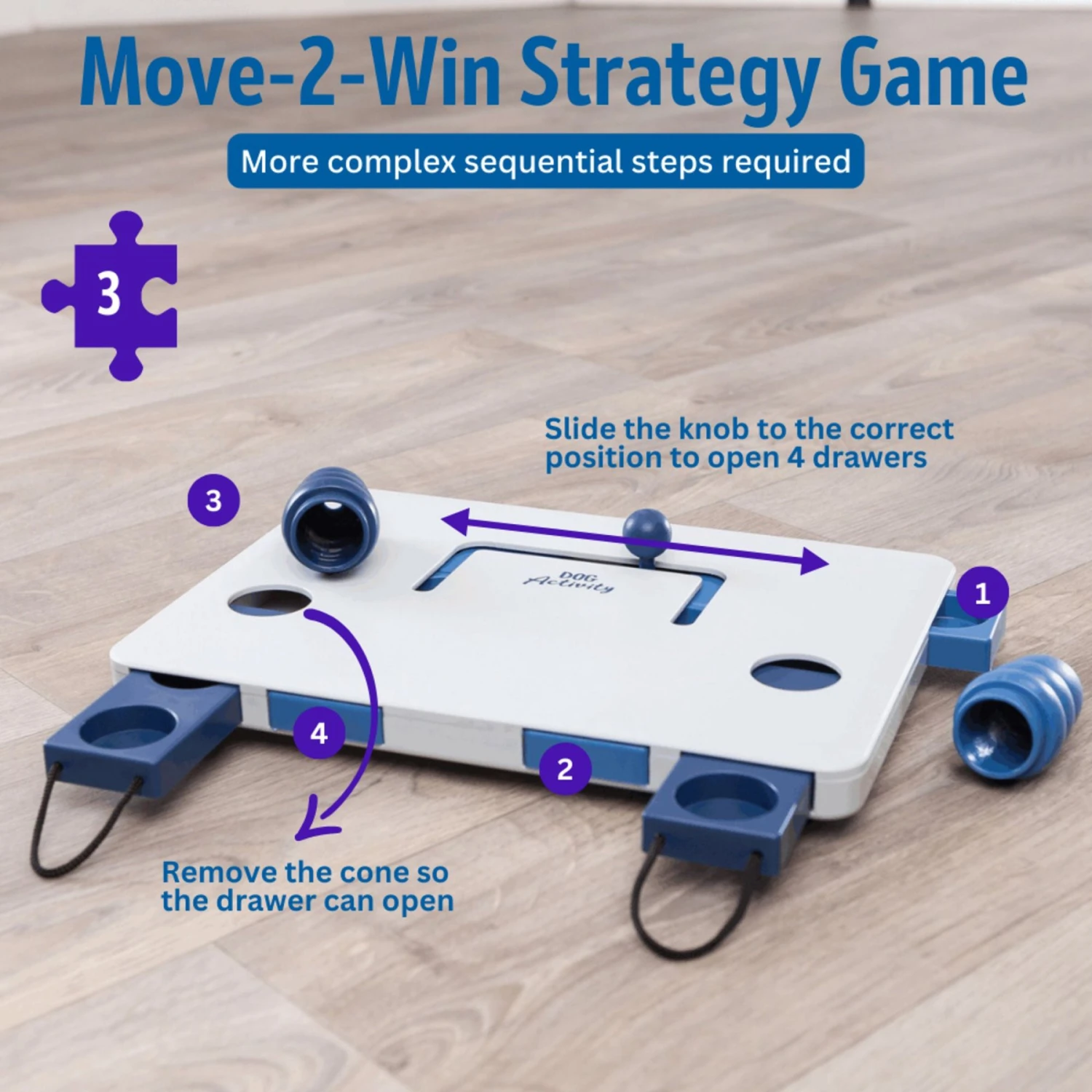 TRIXIE Move2Win Activity Strategy Game Dog Toy 6 TRIXIE Move2Win Activity Strategy Game Dog Toy - Image 4