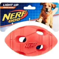Nerf Dog Light Up Bash Football Dog Toy, Medium -Pet Dog Toys 121900 PT3. AC SS1800 V1531558340