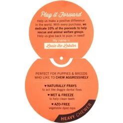 Jax And Bones Louie The Lobster Rope Dog Toy -Pet Dog Toys 133584 PT2. AC SS1800 V1523638230