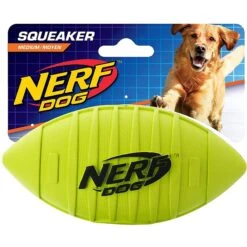Nerf Dog Classic Squeak Ridged Football Dog Toy, Medium -Pet Dog Toys 142897 PT2. AC SS1800 V1517612794