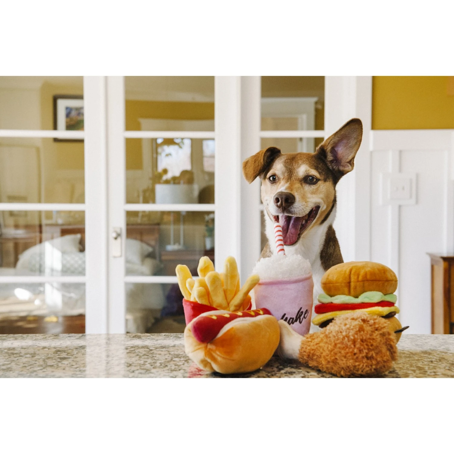 P.L.A.Y. Pet Lifestyle And You American Classic Food French Fries Squeaky Plush Dog Toy 7 P.L.A.Y. Pet Lifestyle And You American Classic Food French Fries Squeaky Plush Dog Toy - Image 5