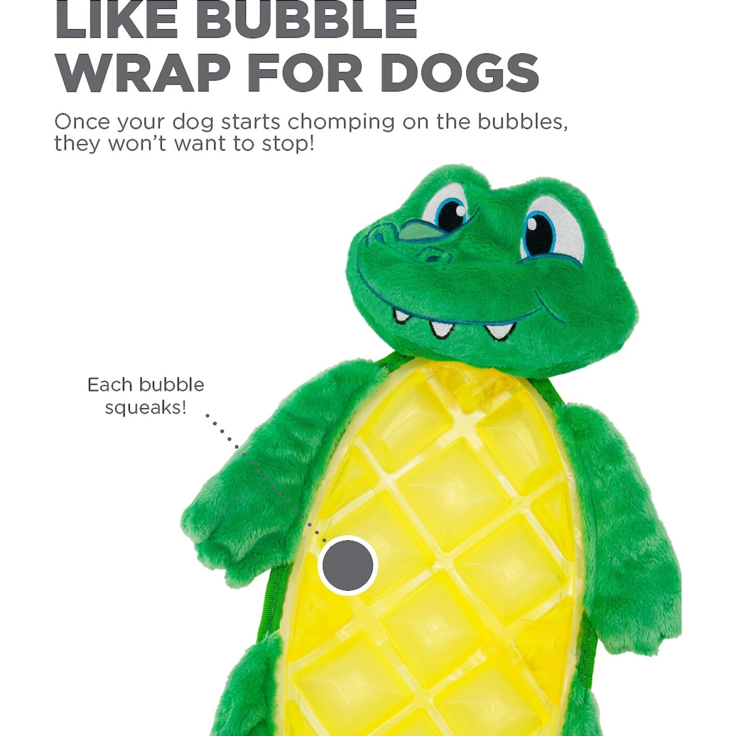 Outward Hound Bubble Matz Gator Squeaky Plush Dog Toy 4 Outward Hound Bubble Matz Gator Squeaky Plush Dog Toy - Image 2