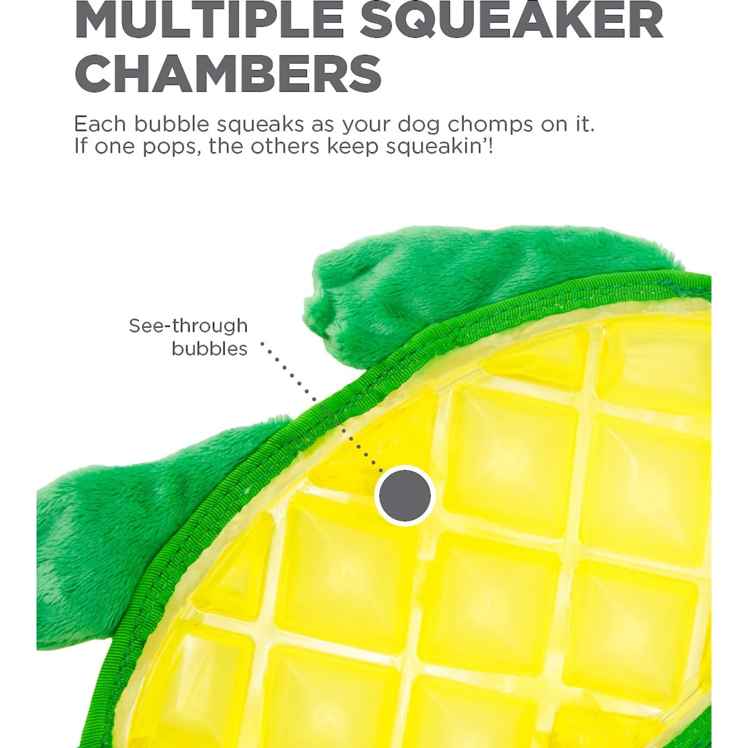 Outward Hound Bubble Matz Gator Squeaky Plush Dog Toy 5 Outward Hound Bubble Matz Gator Squeaky Plush Dog Toy - Image 3