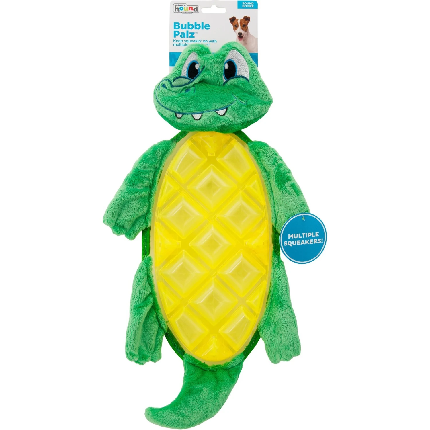 Outward Hound Bubble Matz Gator Squeaky Plush Dog Toy 9 Outward Hound Bubble Matz Gator Squeaky Plush Dog Toy - Image 7