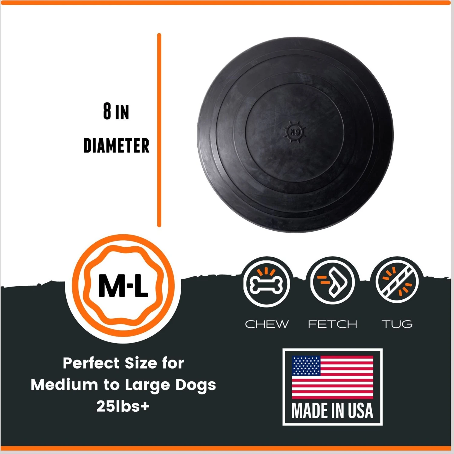 Monster K9 Dog Toys Indestructible Flying Disc Dog Toy 4 Monster K9 Dog Toys Indestructible Flying Disc Dog Toy - Image 2