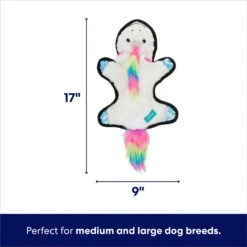 Frisco Unicorn Stuffing-Free Flat Plush Squeaky Dog Toy -Pet Dog Toys 174737 PT1. AC SS1800 V1695659150