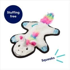 Frisco Unicorn Stuffing-Free Flat Plush Squeaky Dog Toy -Pet Dog Toys 174737 PT2. AC SS1800 V1695670697