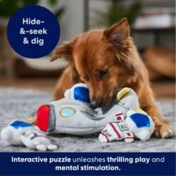 Frisco Rocket Ship Hide & Seek Puzzle Plush Squeaky Dog Toy -Pet Dog Toys 174753 PT4. AC SS1800 V1695670750