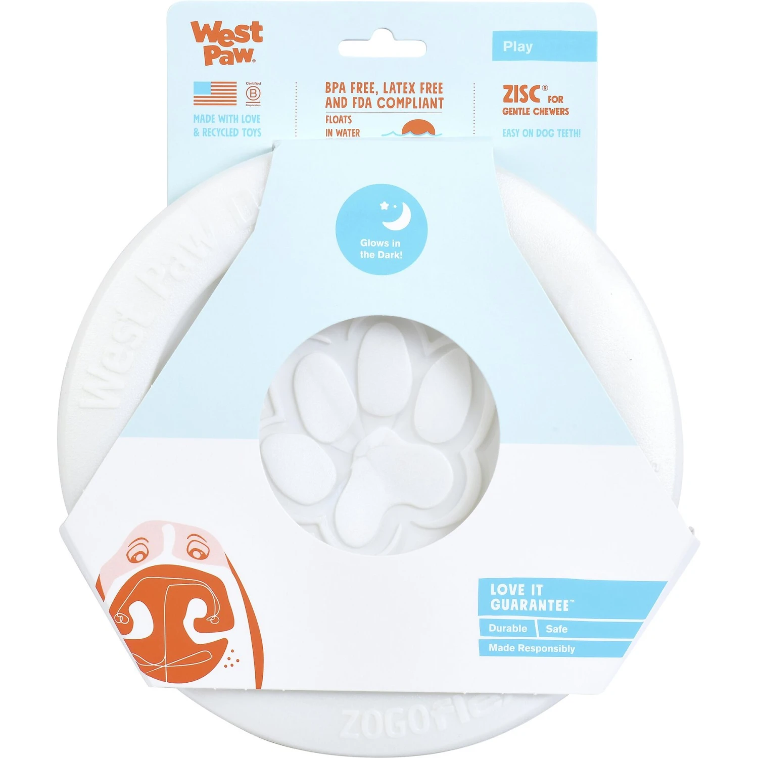 West Paw Zogoflex Glow Zisc Flying Disc Dog Toy 7 West Paw Zogoflex Glow Zisc Flying Disc Dog Toy - Image 5