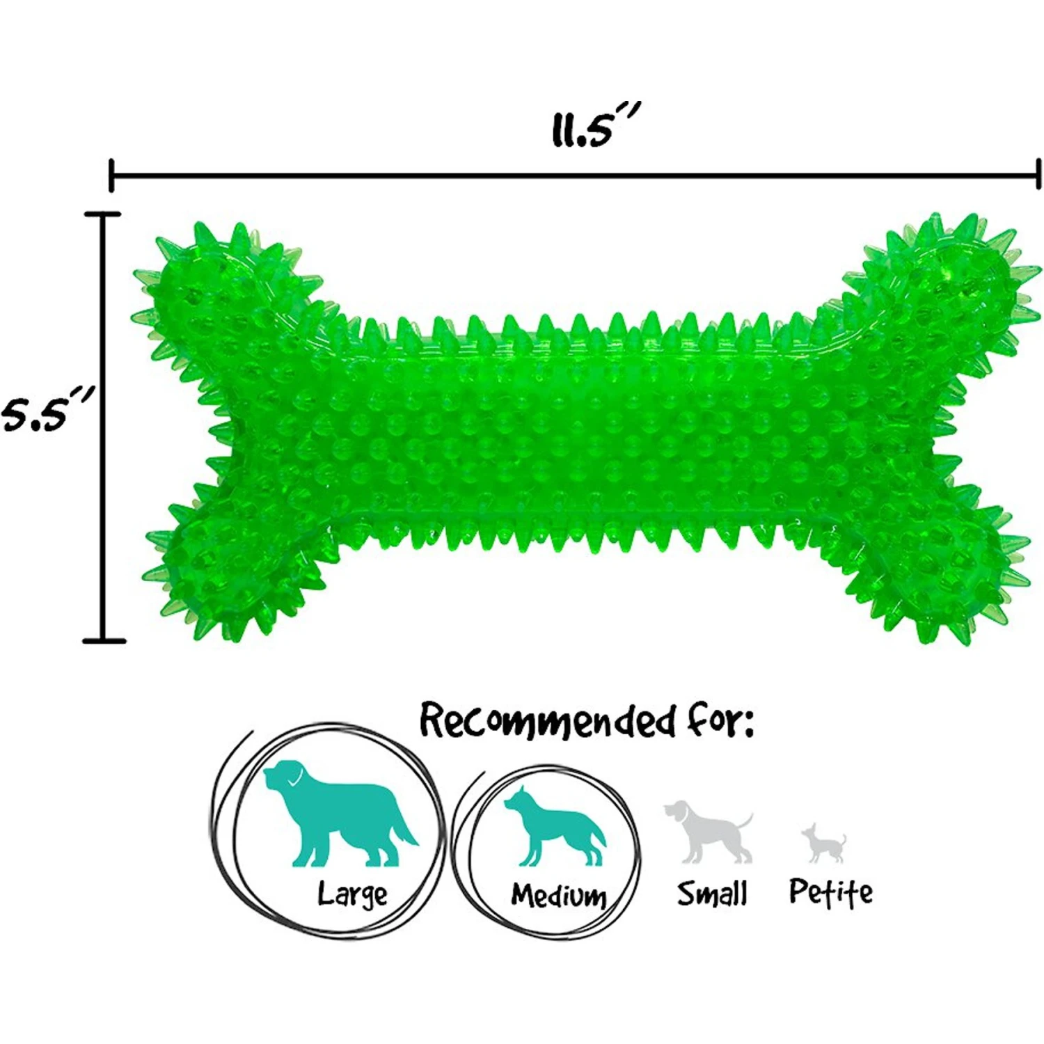 Gnawsome Spikey MegaBone Dog Toy, Color Varies 7 Gnawsome Spikey MegaBone Dog Toy, Color Varies - Image 5
