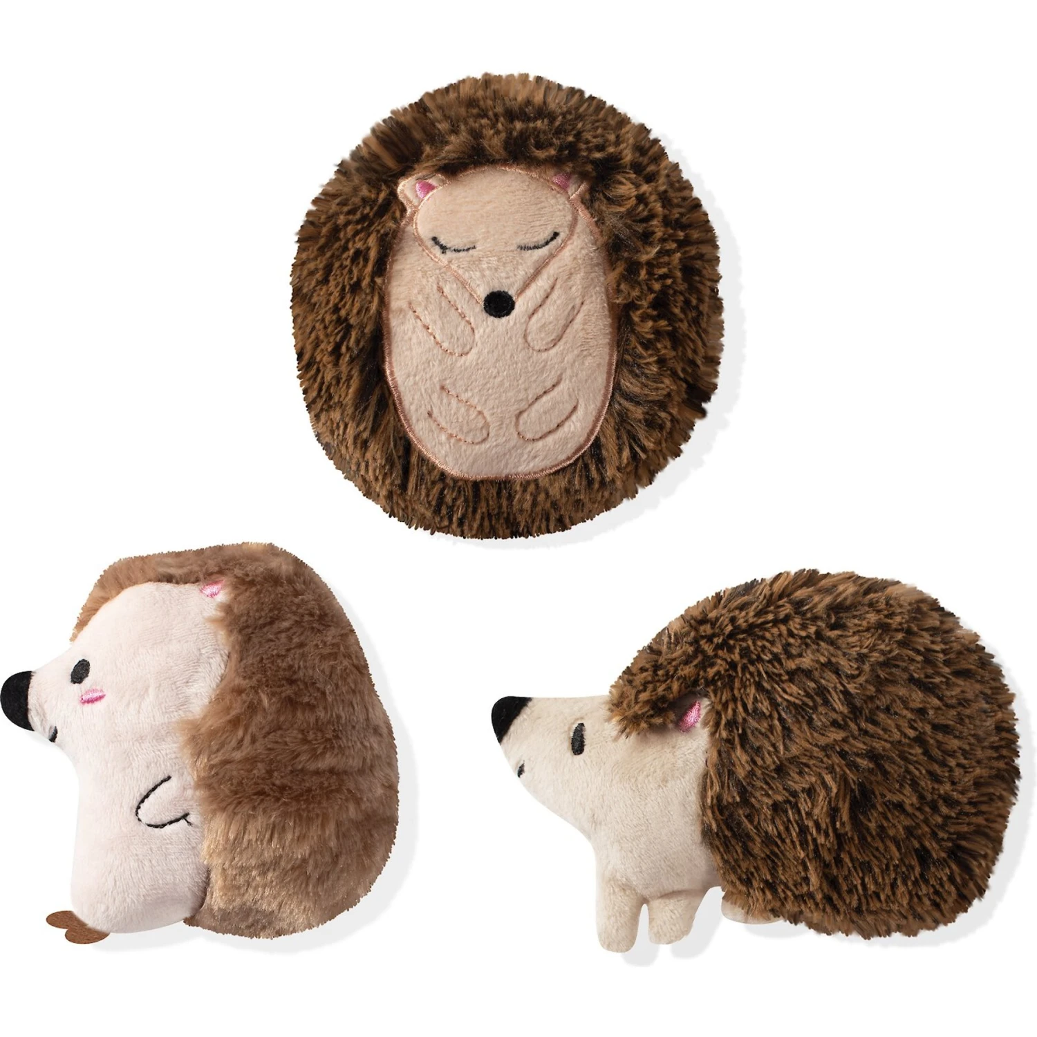 Pet Shop By Fringe Studio Hedgehogs All Day Squeaky Plush Mini Dog Toys, 3 Count 3 Pet Shop By Fringe Studio Hedgehogs All Day Squeaky Plush Mini Dog Toys, 3 Count