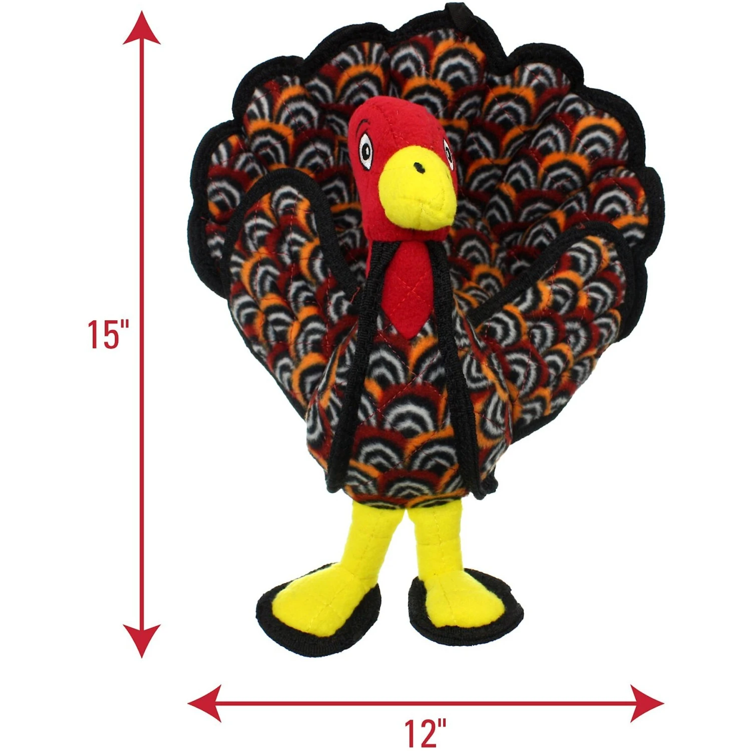 Tuffy's Barnyard Turkey Squeaky Plush Dog Toy 4 Tuffy's Barnyard Turkey Squeaky Plush Dog Toy - Image 2