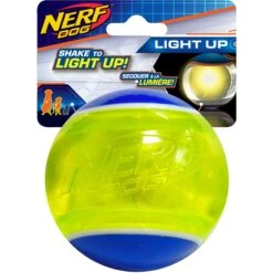 Nerf Dog Light Up LED Blaze Tennis Ball Dog Toy, 3.25-in