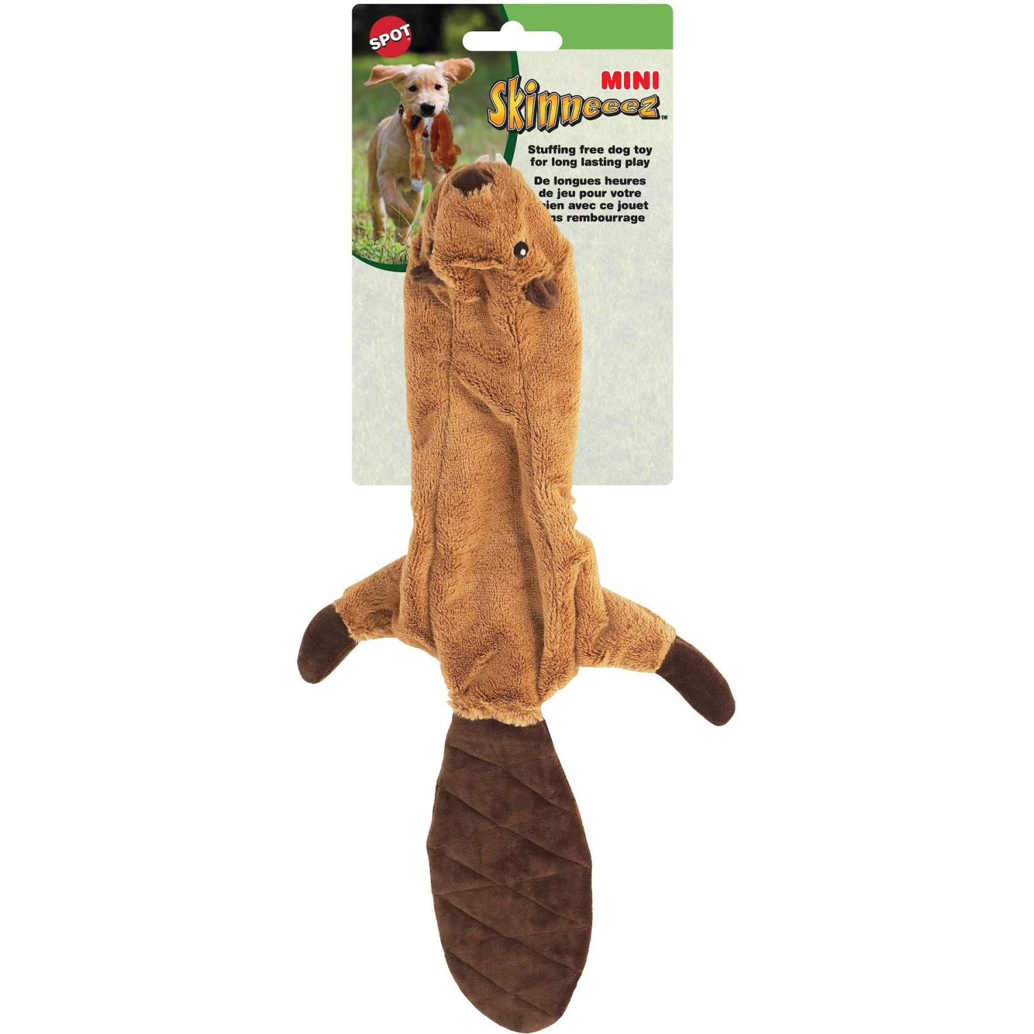 Ethical Pet Mini Skinneeez Beaver Stuffing-Free Squeaky Plush Dog Toy 3 Ethical Pet Mini Skinneeez Beaver Stuffing-Free Squeaky Plush Dog Toy