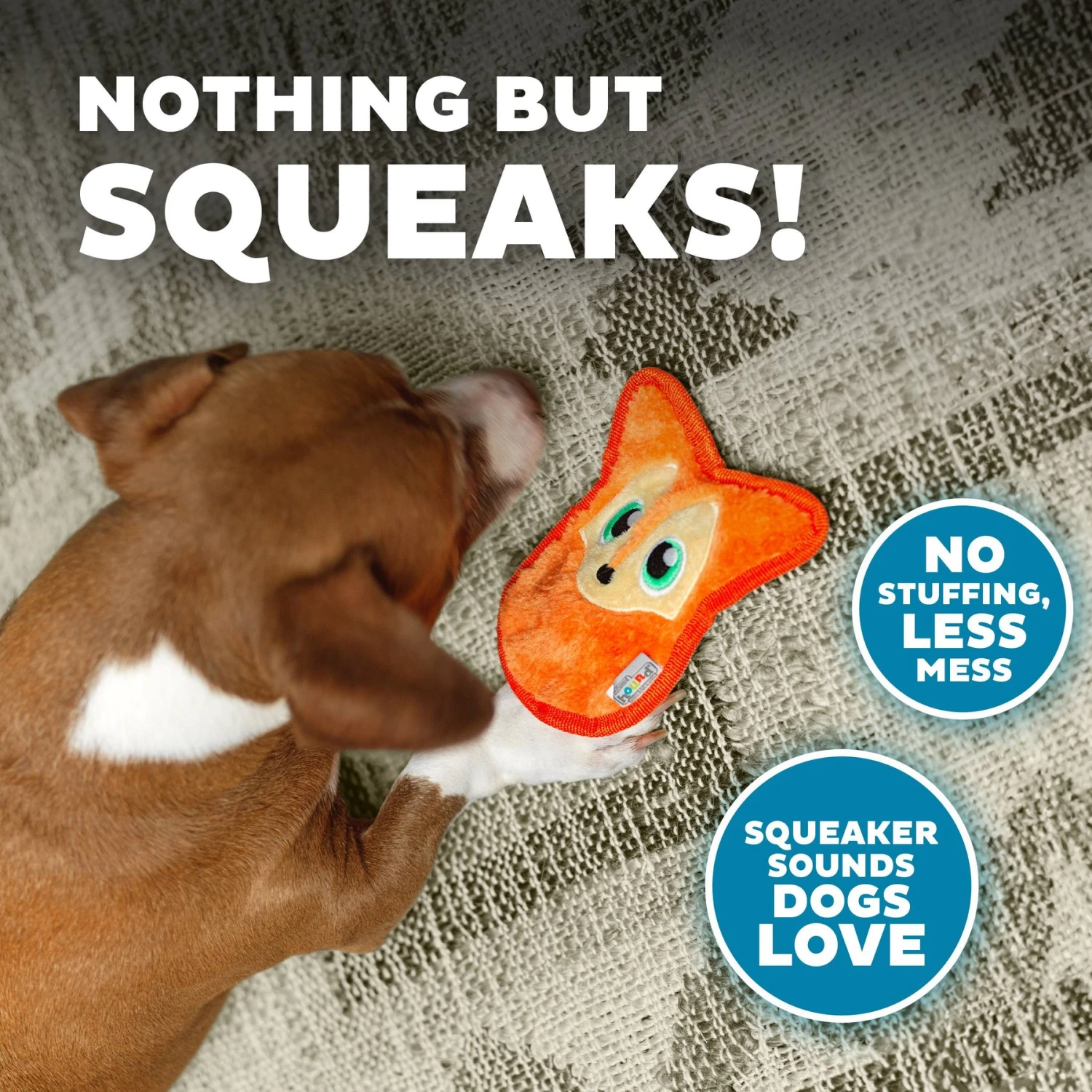 Outward Hound Invincibles Squeaky Stuffing-Free Plush Dog Toy 6 Outward Hound Invincibles Squeaky Stuffing-Free Plush Dog Toy - Image 4