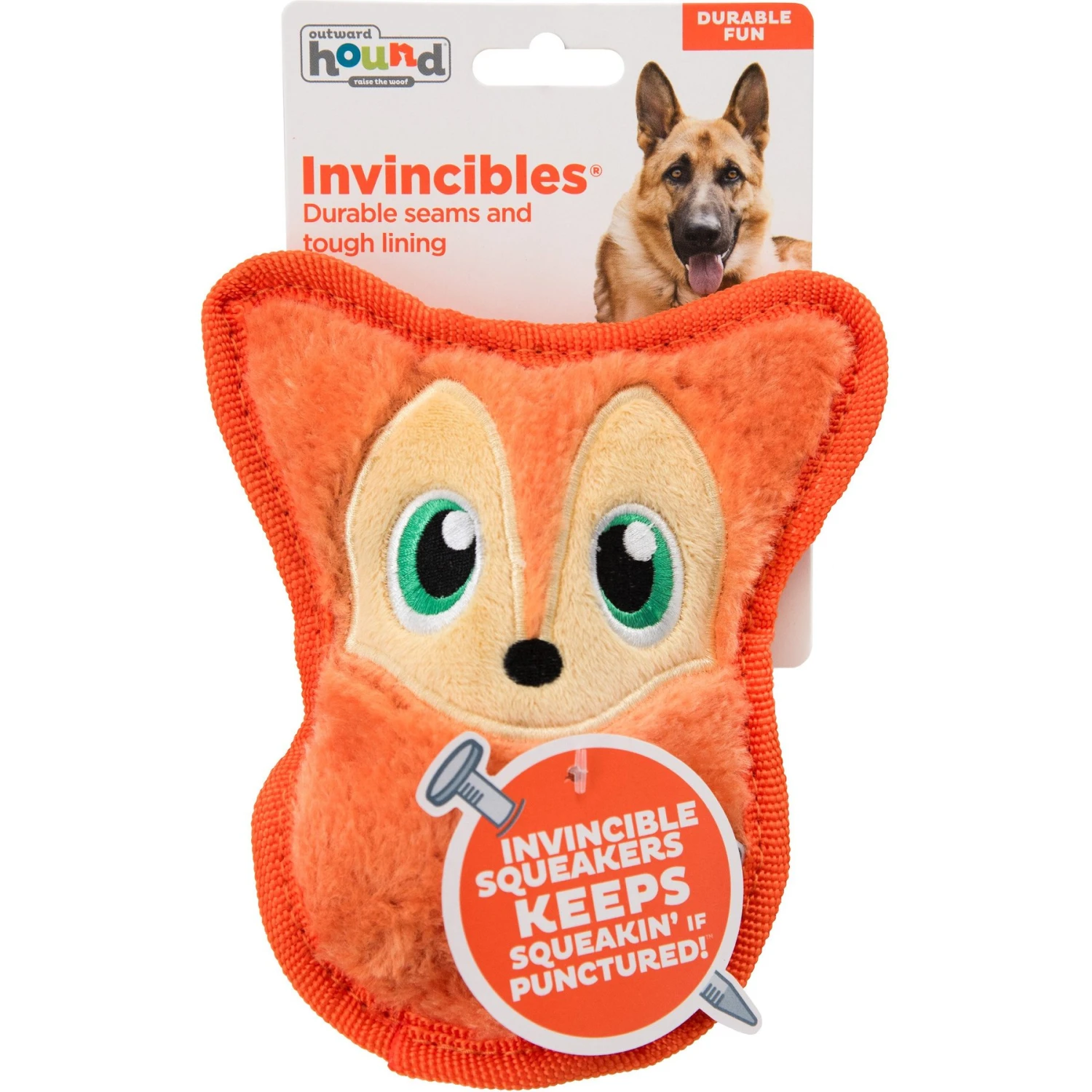 Outward Hound Invincibles Squeaky Stuffing-Free Plush Dog Toy 9 Outward Hound Invincibles Squeaky Stuffing-Free Plush Dog Toy - Image 7