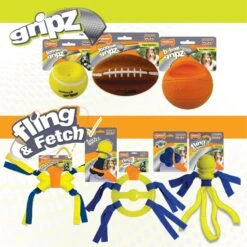 Nylabone Power Play Tennis Ball Gripz Dog Toy -Pet Dog Toys 195426 PT7. AC SS1800 V1658776911