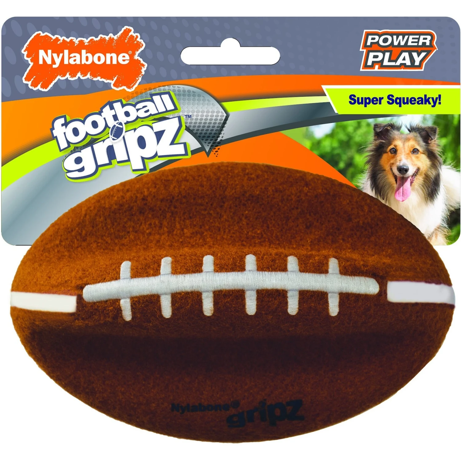 Nylabone Power Play Football Gripz Dog Toy 3 Nylabone Power Play Football Gripz Dog Toy