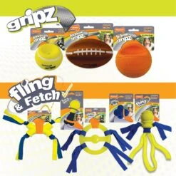 Nylabone Power Play Football Gripz Dog Toy 19 Nylabone Power Play Football Gripz Dog Toy -Pet Dog Toys 195430 PT8. AC SS1800 V1605657427