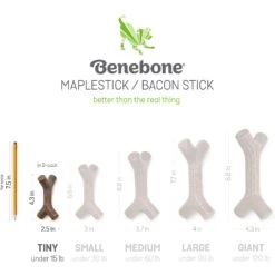 Benebone Bacon Flavor Tough Dog Chew Toy 12 Benebone Bacon Flavor Tough Dog Chew Toy -Pet Dog Toys 206949 PT4. AC SS1800 V1612395984