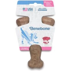 Benebone Bacon Flavor Wishbone Tough Puppy Chew Toy -Pet Dog Toys 206951 PT2. AC SS1800 V1612396912