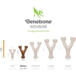 Benebone Bacon Flavor Wishbone Tough Puppy Chew Toy -Pet Dog Toys 206951 PT5. AC SS1800 V1612403478