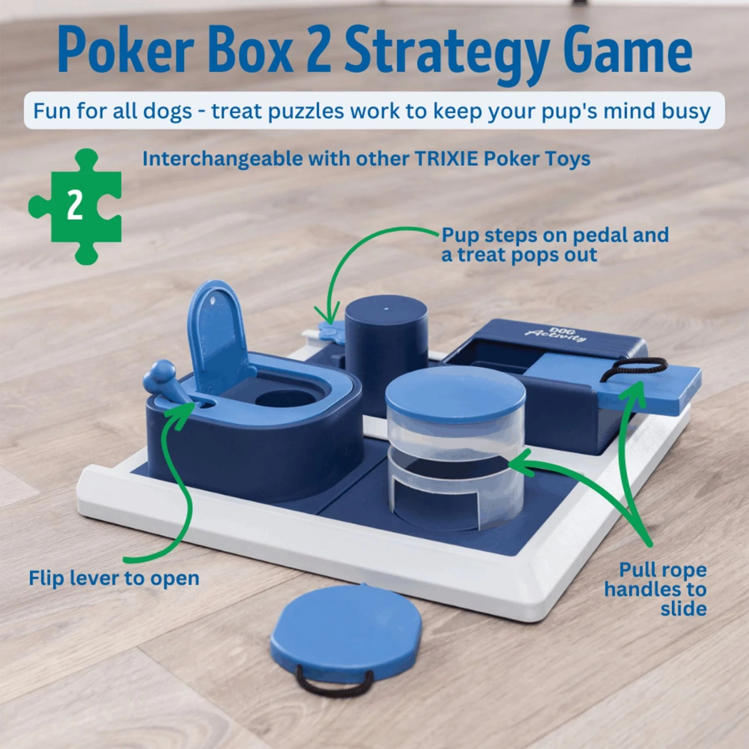 TRIXIE Poker Box 2 Activity Strategy Game Dog Toy 6 TRIXIE Poker Box 2 Activity Strategy Game Dog Toy - Image 4