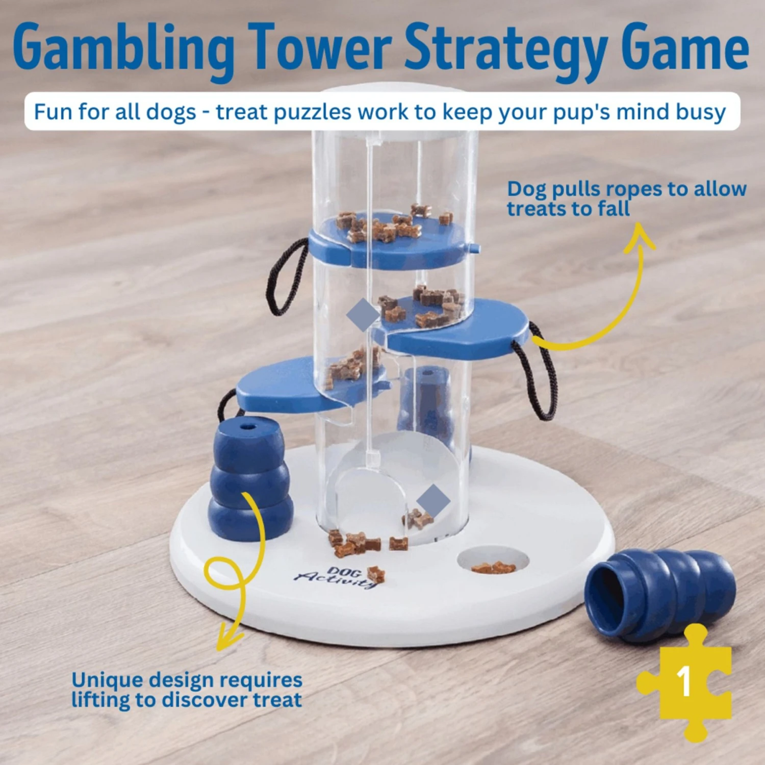 TRIXIE Gambling Tower Activity Strategy Game Dog Toy 6 TRIXIE Gambling Tower Activity Strategy Game Dog Toy - Image 4