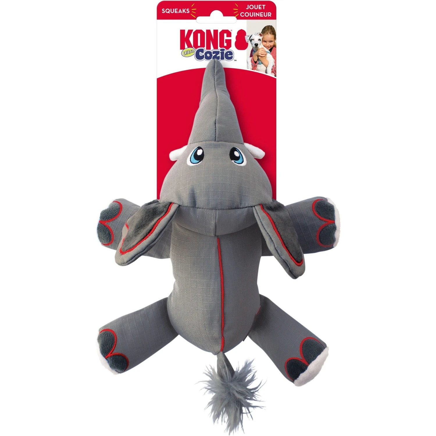 KONG Cozie Ultra Ella Elephant Dog Toy 6 KONG Cozie Ultra Ella Elephant Dog Toy - Image 4