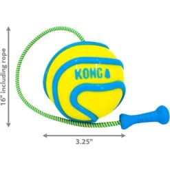 KONG Wavz Bunjiball Dog Toy, Color Varies -Pet Dog Toys 219731 PT1. AC SS1800 V1605316644