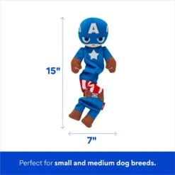 Marvel 's Captain America Bungee Plush Squeaky Dog Toy 6 Marvel 's Captain America Bungee Plush Squeaky Dog Toy -Pet Dog Toys 220611 PT1. AC SS1800 V1698957511