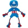Marvel 's Captain America Plush With Rope Squeaky Dog Toy