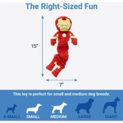 Marvel 's Ironman Bungee Plush Squeaky Dog Toy 6 Marvel 's Ironman Bungee Plush Squeaky Dog Toy -Pet Dog Toys 220732 PT1. AC SS1800 V1615259794