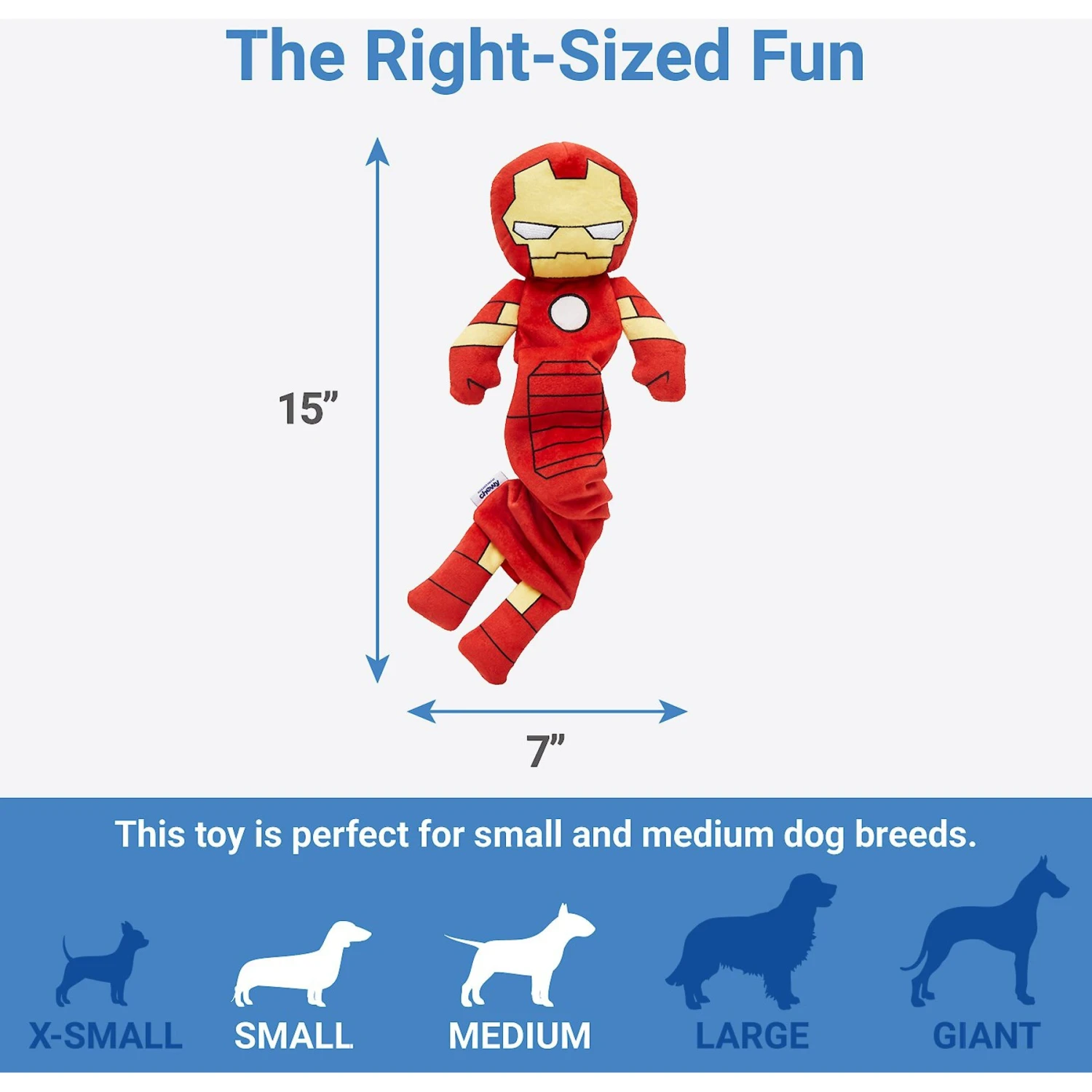 Marvel 's Ironman Bungee Plush Squeaky Dog Toy 4 Marvel 's Ironman Bungee Plush Squeaky Dog Toy - Image 2