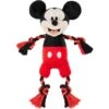 Disney Mickey Mouse Plush With Rope Squeaky Dog Toy