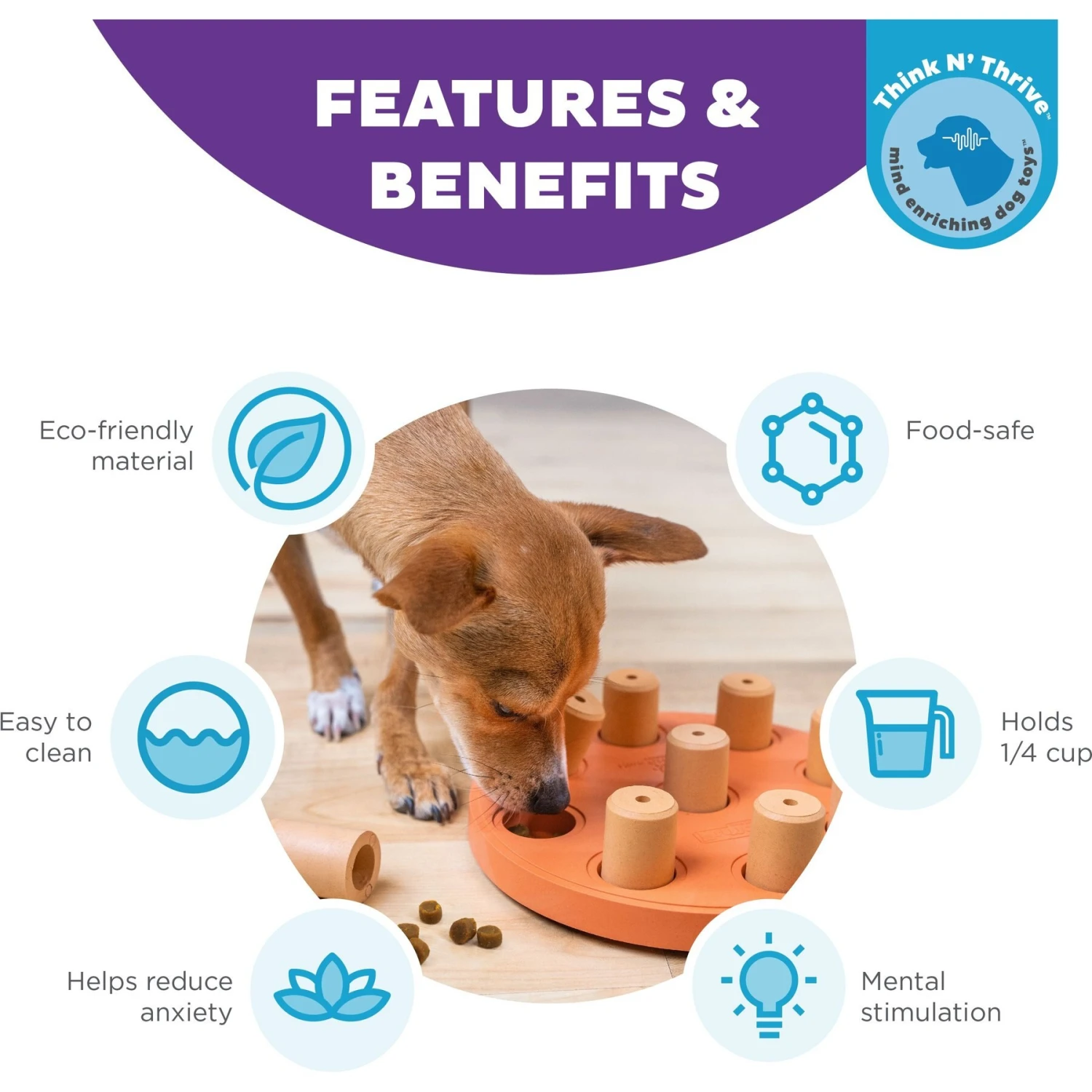 Nina Ottosson By Outward Hound Dog Smart Composite Dog Toy 4 Nina Ottosson By Outward Hound Dog Smart Composite Dog Toy - Image 2