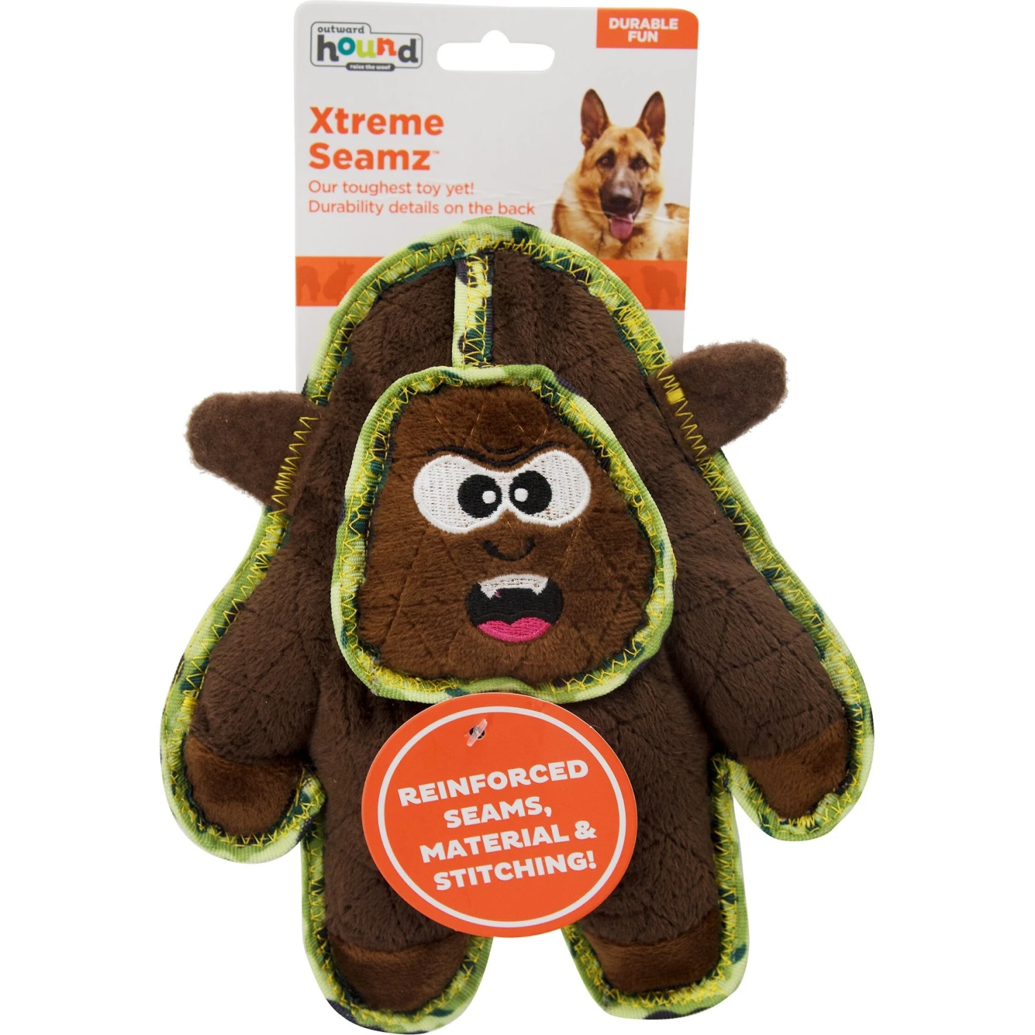 Outward Hound Xtreme Seamz Gorilla Squeaky Plush Dog Toy 11 Outward Hound Xtreme Seamz Gorilla Squeaky Plush Dog Toy - Image 9