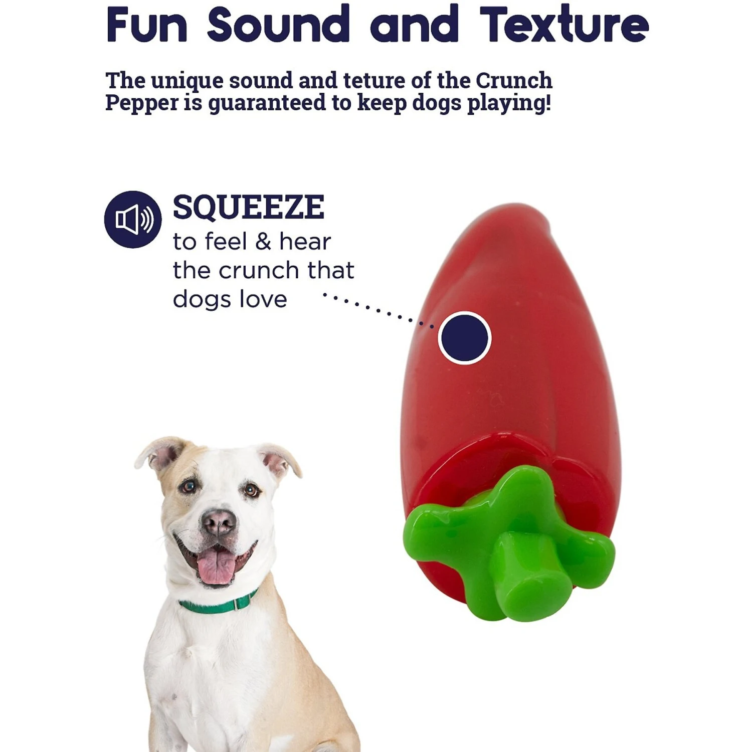 Petstages Crunch Veggie Pepper Tough Dog Chew Toy 5 Petstages Crunch Veggie Pepper Tough Dog Chew Toy - Image 3