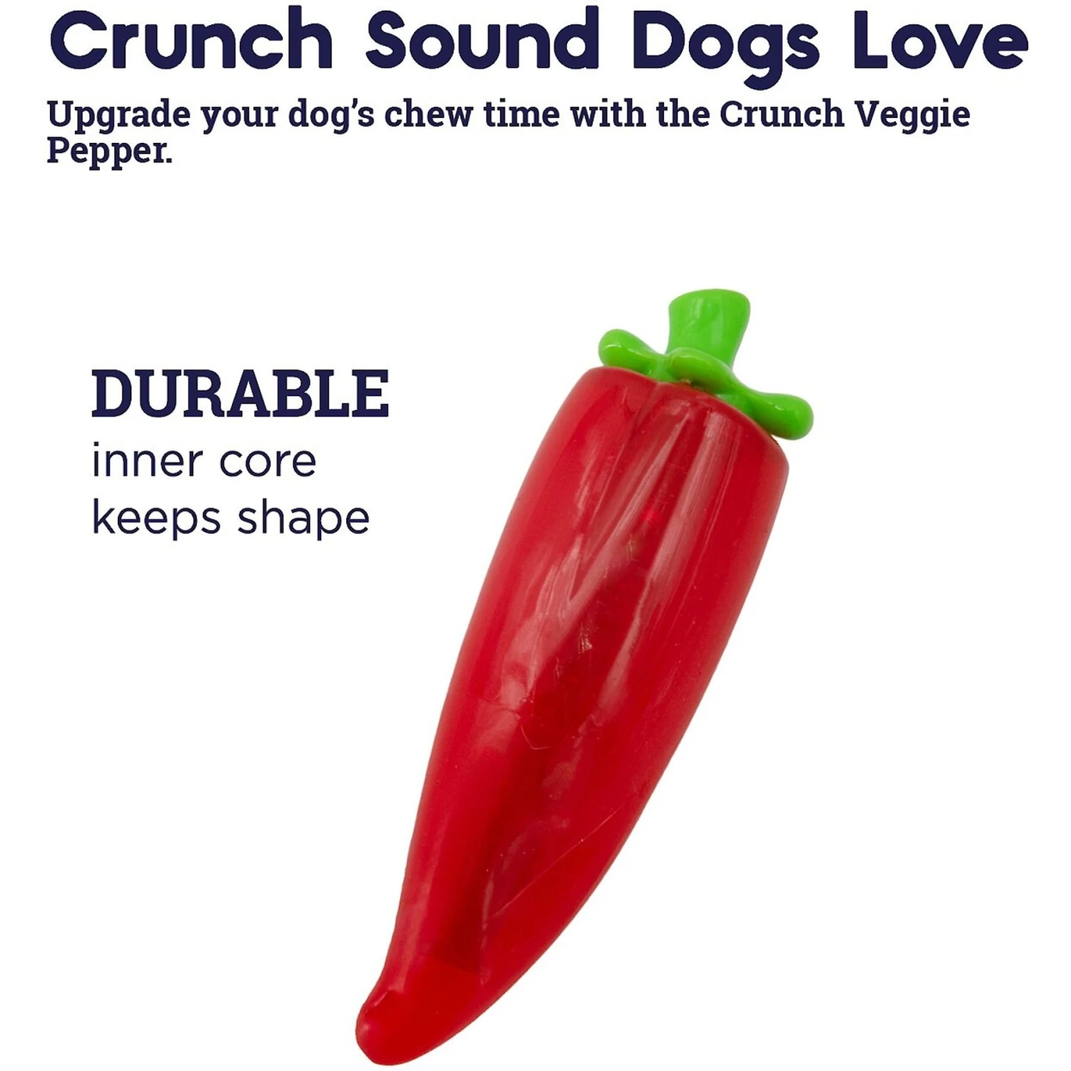Petstages Crunch Veggie Pepper Tough Dog Chew Toy 6 Petstages Crunch Veggie Pepper Tough Dog Chew Toy - Image 4
