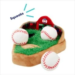 Frisco Baseball Hide & Seek Puzzle Plush Squeaky Dog Toy -Pet Dog Toys 252758 PT3. AC SS1800 V1695760895