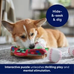 Frisco Baseball Hide & Seek Puzzle Plush Squeaky Dog Toy -Pet Dog Toys 252758 PT5. AC SS1800 V1695760990