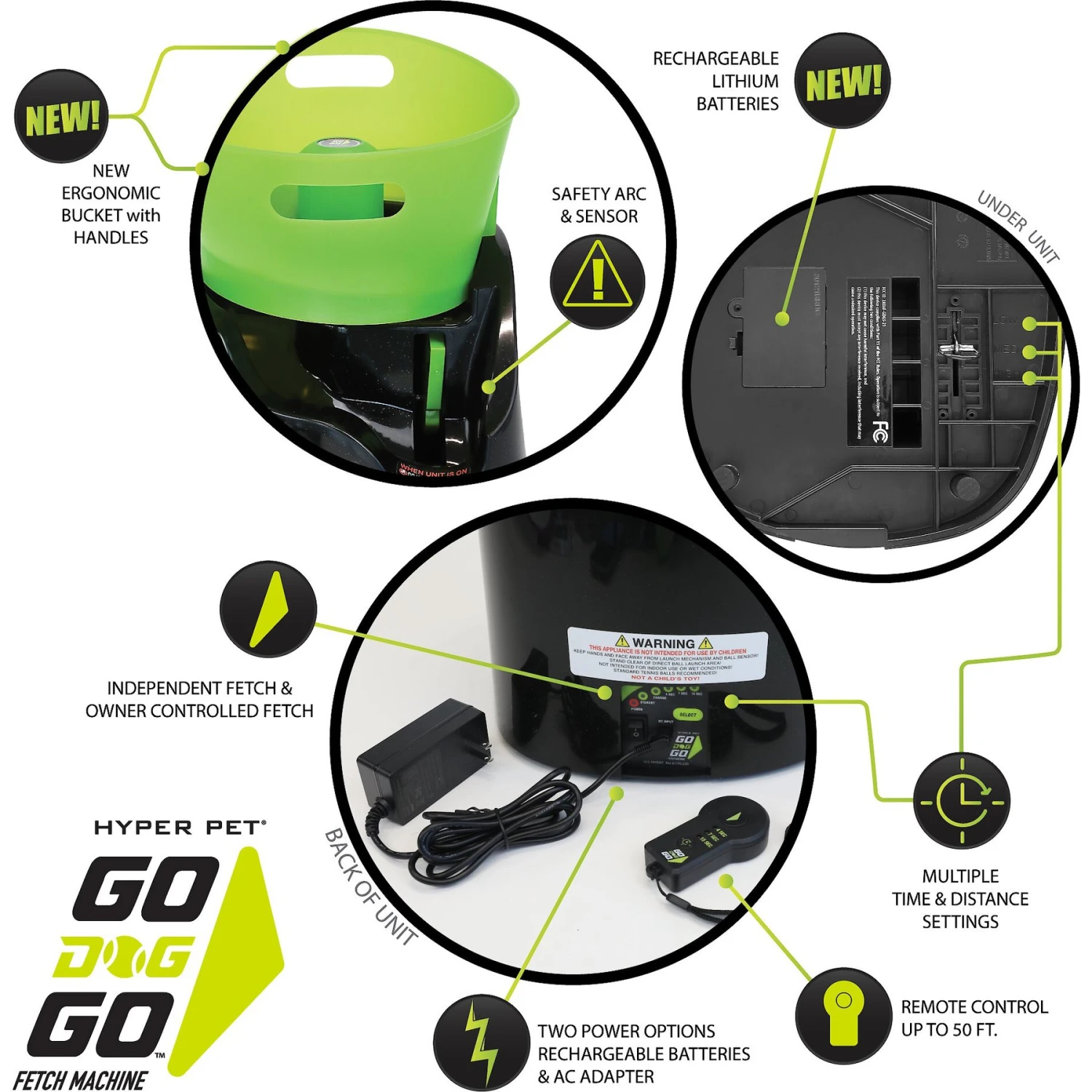 Hyper Pet GoDogGo Fetch Machine G5 Rechargeable Ball Launcher Interactive Dog Toy 6 Hyper Pet GoDogGo Fetch Machine G5 Rechargeable Ball Launcher Interactive Dog Toy - Image 4