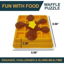 OurPets Waffle Squeaky Treat Dispensing Puzzle Dog & Cat Toy -Pet Dog Toys 258949 PT2. AC SS1800 V1637362944