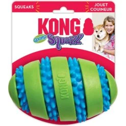KONG Squeezz Goomz Football Squeaky Plush Dog Toy -Pet Dog Toys 263001 PT3. AC SS1800 V1611090946