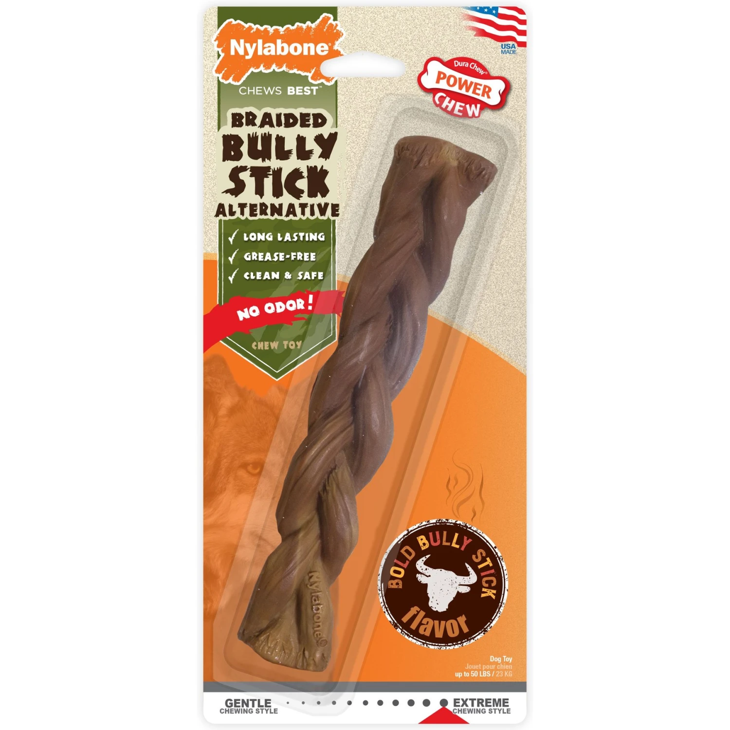 Nylabone Power Chew Alternative Braided Bully Stick Bully Dog Chew Toy 3 Nylabone Power Chew Alternative Braided Bully Stick Bully Dog Chew Toy