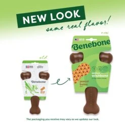 Benebone Wishbone Peanut Butter Flavor Chew Dog Toy -Pet Dog Toys 265102 PT3. AC SS1800 V1702329473