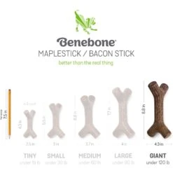 Benebone Bacon Stick Chew Dog Toy -Pet Dog Toys 265108 PT5. AC SS1800 V1612397816