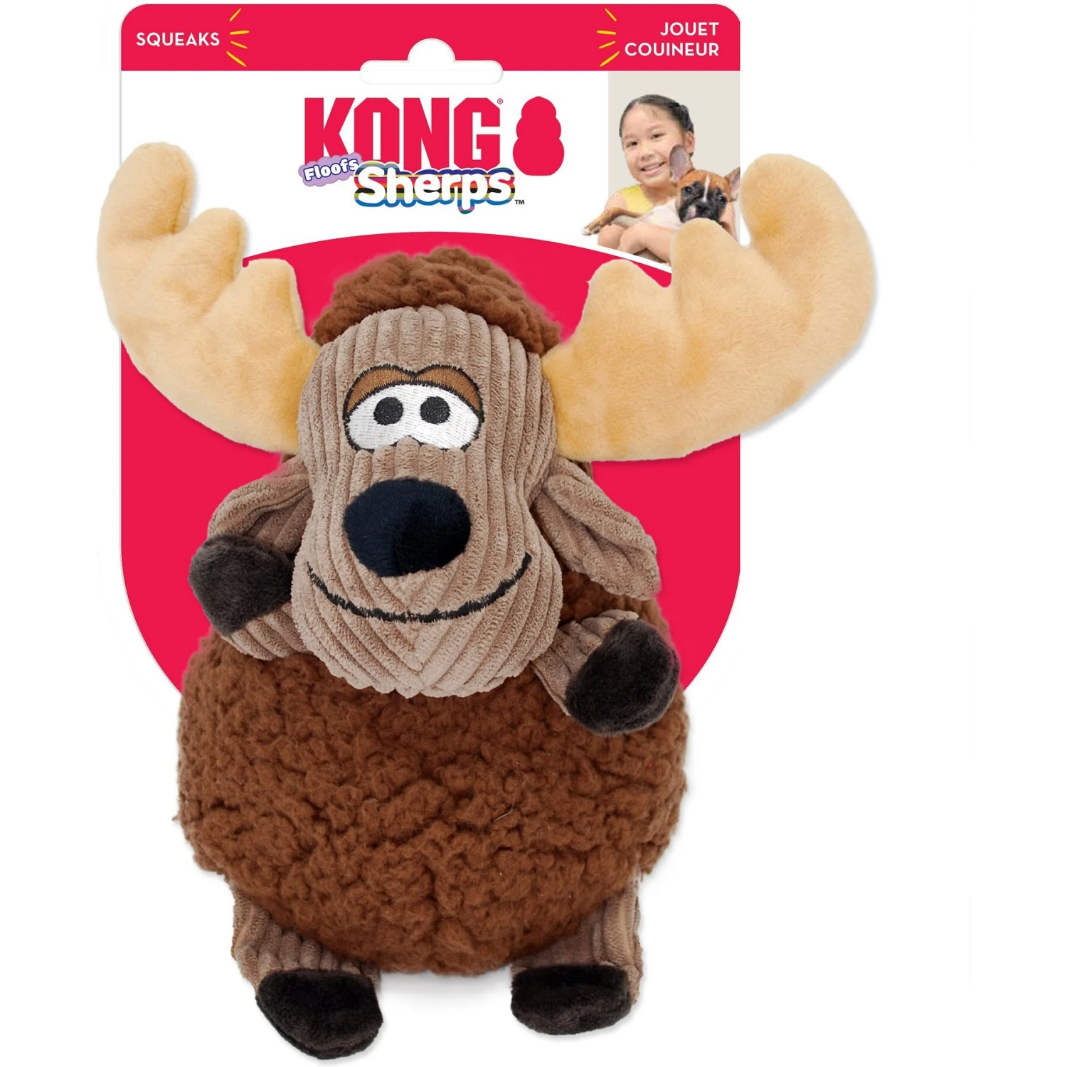 KONG Sherps Floofs Moose Dog Toy 6 KONG Sherps Floofs Moose Dog Toy - Image 4